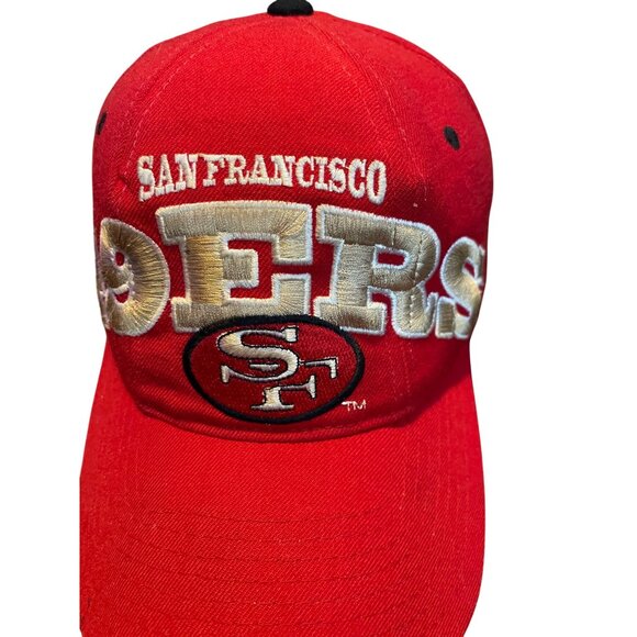 San Francisco 49ers Red Snapback Hat NFL Embroidered Logo Adjustable Cap - Picture 2 of 14